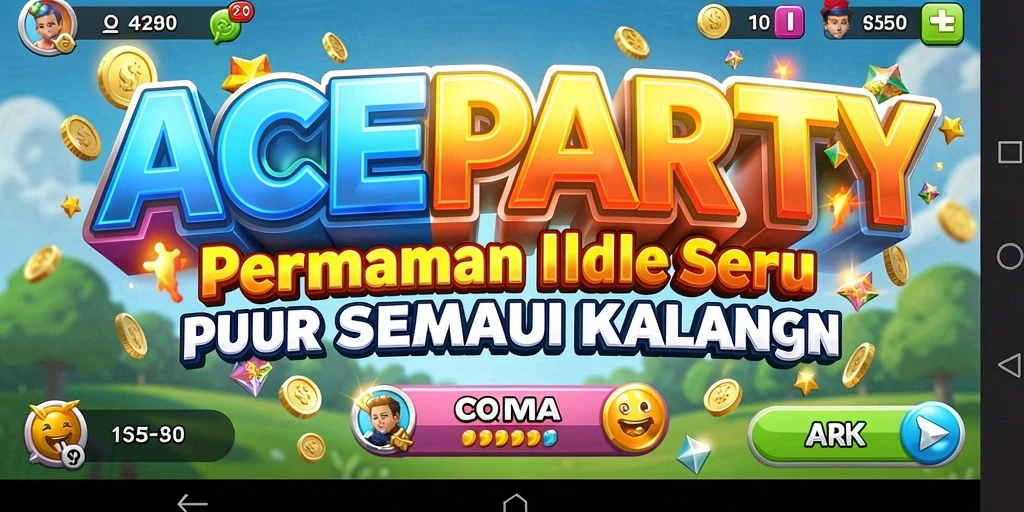 Tampilan gameplay <strong>ACEPARTY</strong> yang menarik dan mudah dimengerti.