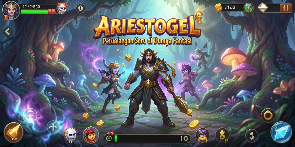 Gameplay ARIESTOGEL yang penuh aksi dan eksplorasi petualangan.