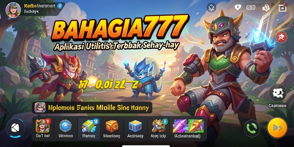 Tampilan utama BAHAGIA777 dengan fitur-fitur Utility yang intuitif.