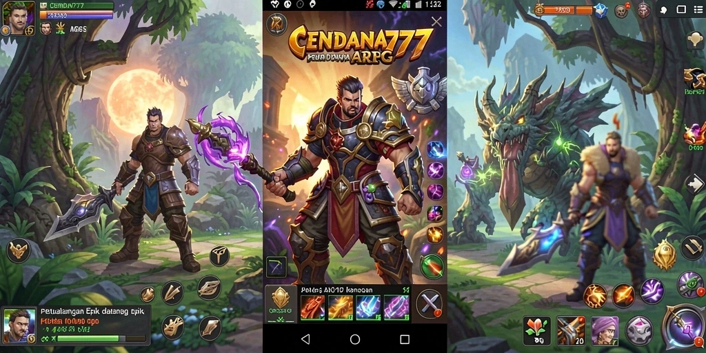 Tampilan gameplay CENDANA777 yang penuh aksi dan petualangan.