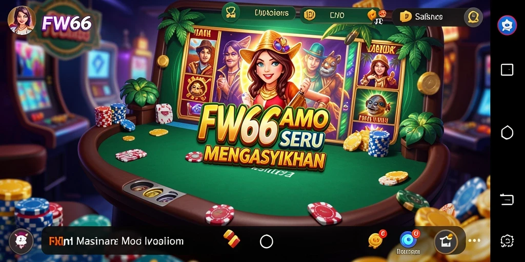 Tangkapan layar dari gameplay seru di FW66 dengan berbagai permainan Kasino.