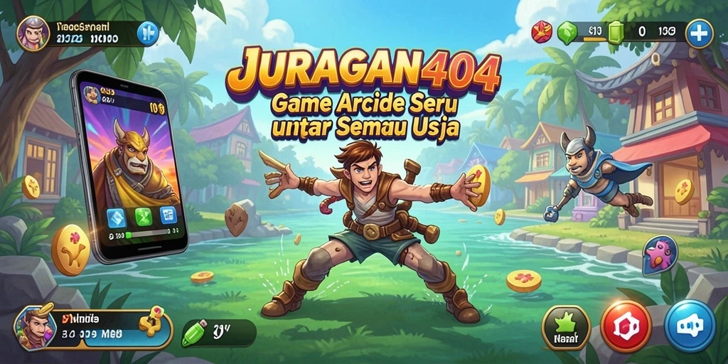 Tampilan gameplay seru dari JURAGAN404 dengan karakter aktif.
