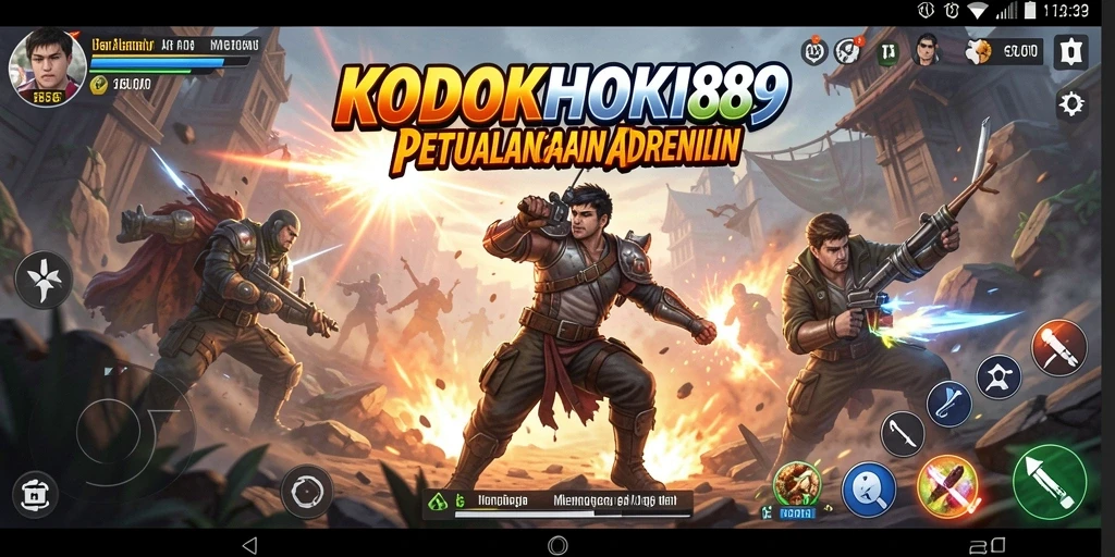 Tampilan gameplay KODOKHOKI889 yang menegangkan dan seru.