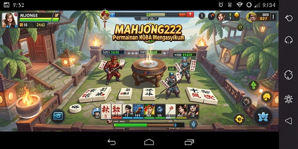 Screenshot gameplay seru dari MAHJONG222 yang menggambarkan momen pertarungan.