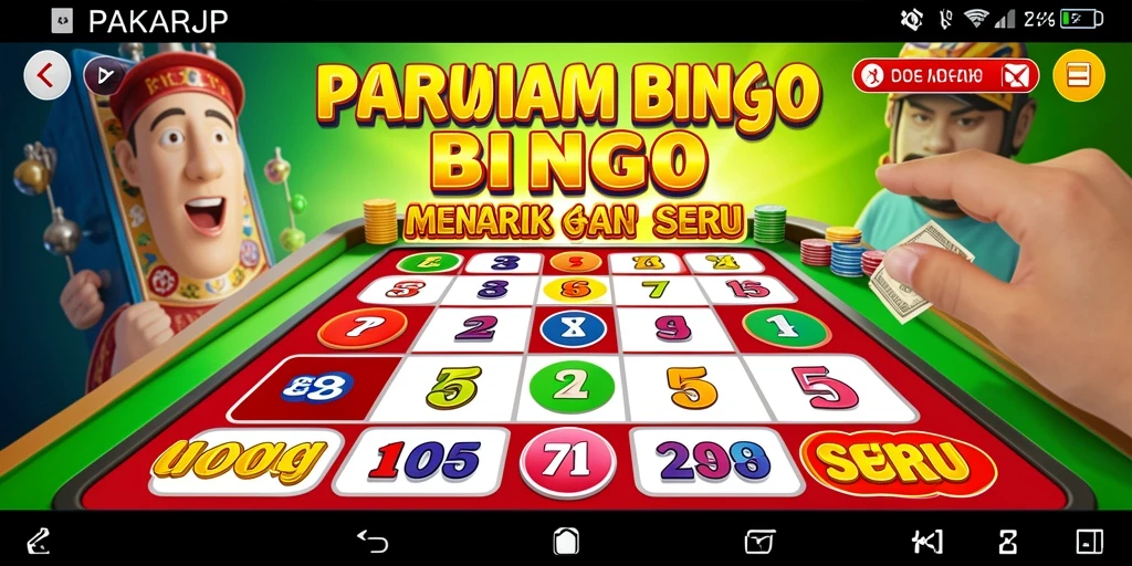 Gameplay PAKARJP yang penuh warna dan seru saat bermain Bingo.