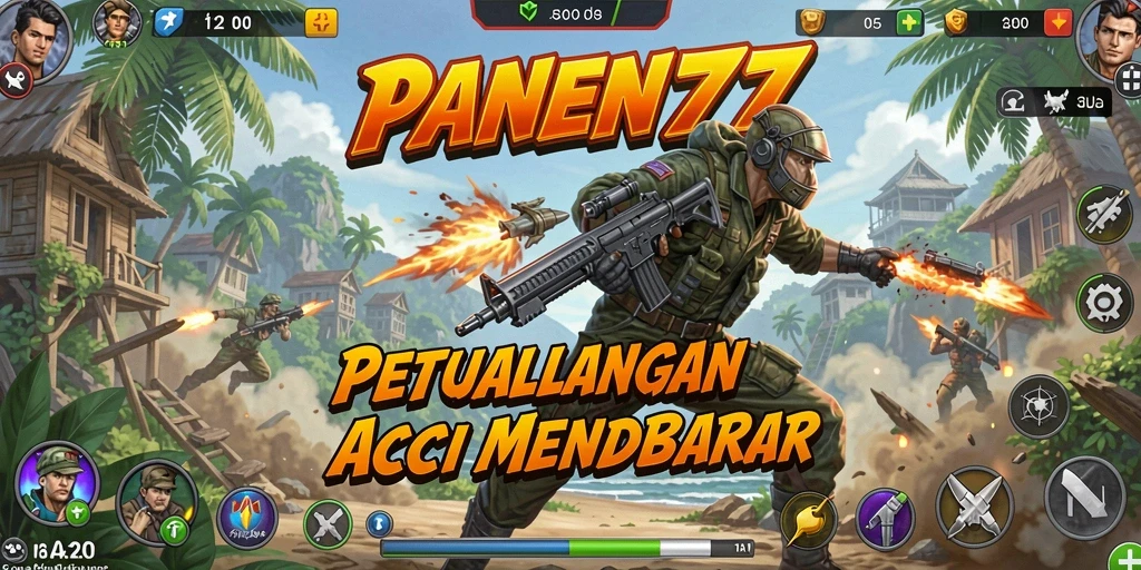 Screenshot gameplay <strong>PANEN77</strong> menampilkan aksi pertarungan yang intens.