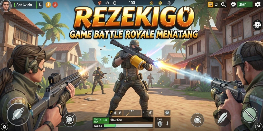 Gameplay seru REZEKIGO dalam pertarungan Battle Royale.