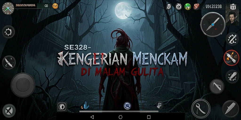Screenshot mencekam dari gameplay SE328 yang menampilkan kegelapan dan ketegangan.
