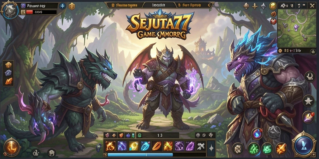 Tampilan gameplay SEJUTA77 dengan aksi seru dan dunia yang luas.