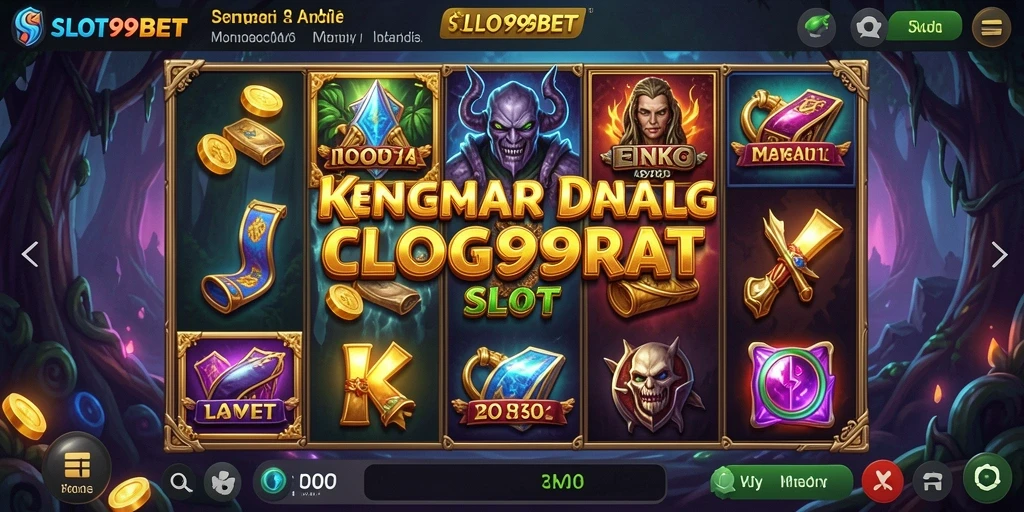 Gameplay menegangkan SLOT99BET di dunia horor yang gelap.