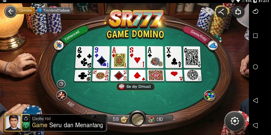 Tampilan menarik dari gameplay Domino di SR777.