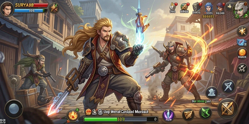 Tampilan gameplay menakjubkan dari SURYA88 dengan strategi yang mendebarkan.