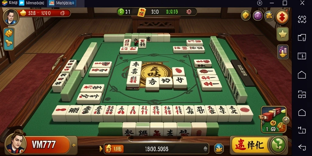 Tampilan gameplay VM777 yang menampilkan aksi Mahjong yang seru.